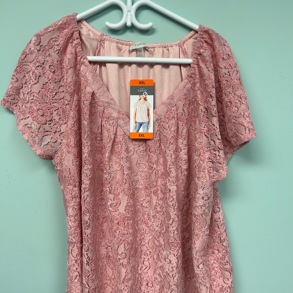 Cupio Pink Lace Women's Top